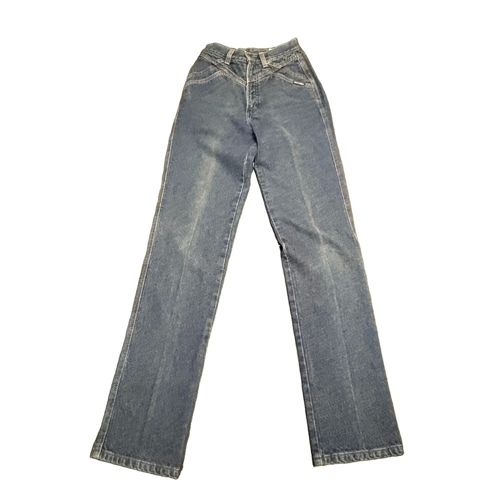 Vintage 90s Rocky Mountain Clothing USA Jeans Rockies High Rise Denim Dark Blue